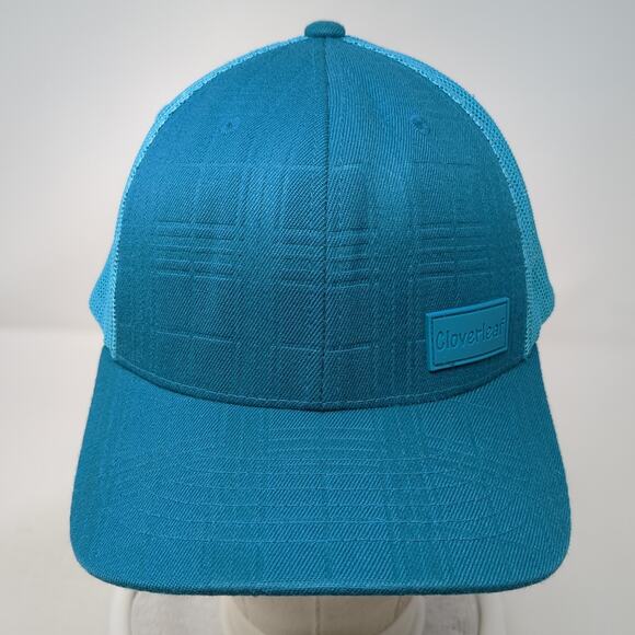 Cloverleaf Snapback Trucker Hat Blue OS Adjustable Mesh Back Get Your Hooey - Picture 2 of 9